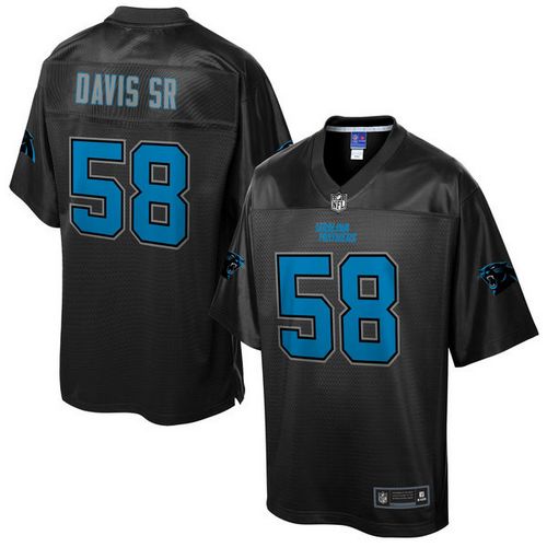 Nike Panthers #58 Thomas Davis Sr Black Men's NFL Pro Line Black Reverse Fashion Game Jersey